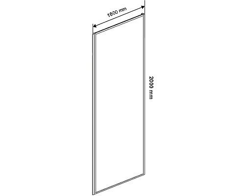 Душевая стенка Vincea Slim Soft 100 VSG-1SS100CLB профиль Черный стекло прозрачное