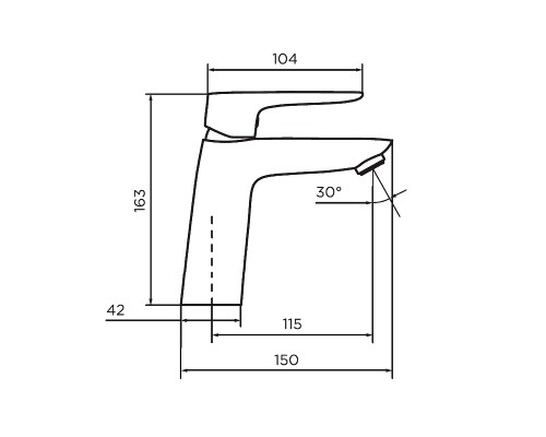 Смеситель для раковины Dorff Prime New D40102122 Черный матовый
