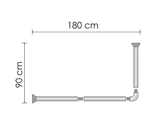 Карниз для ванны WasserKRAFT Kammel 180x90 SC-839018 Белый