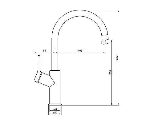 Смеситель для кухни Damixa Eclipse 310720400 Никель