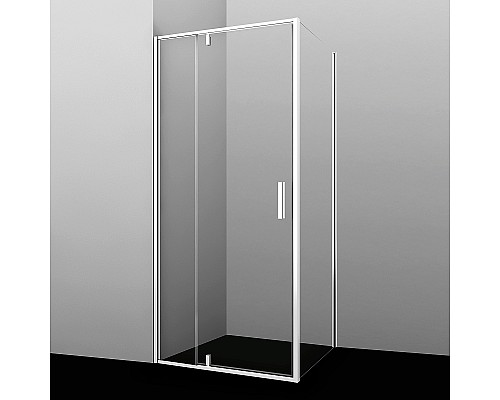 Душевая стенка WasserKRAFT Neime 19P03-RP90/Rhin 44S03-RP90 90 19P03-RP90/44S03-RP90 профиль Белый стекло прозрачное