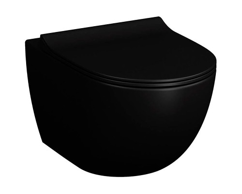 Унитаз Vitra Sento Rim-ex подвесной Черный матовый без сиденья