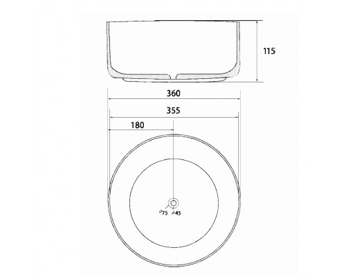 Раковина-чаша Abber Bequem 36 AC2114Regen Хамелеон