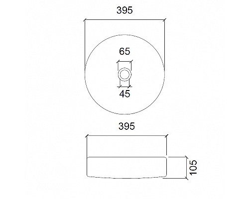 Раковина-чаша Abber Glas 40 AK2301 прозрачная