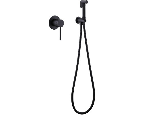 Гигиенический душ со смесителем Abber Emotion AF8825B Черный матовый