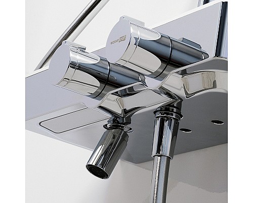 Душевая система WasserKRAFT A113.118.127.CH Thermo с термостатом Хром Белая