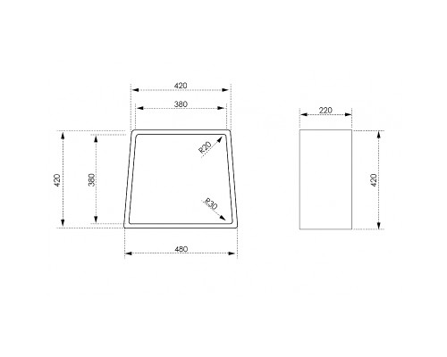 Стульчик для ванной Abber Stein AS1638 Белый