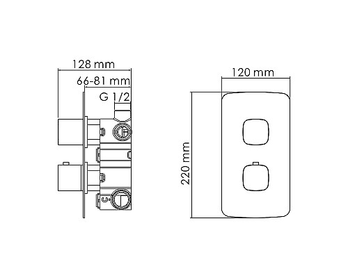Душевая система WasserKRAFT A178644 Thermo с термостатом Хром