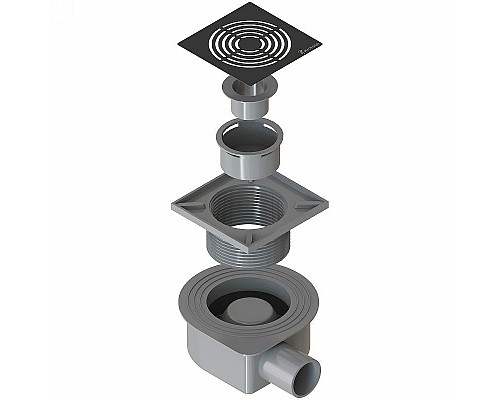 Душевой трап Boheme Smart Design 984-15-B с Черной решеткой