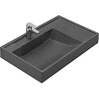 Раковина Aquaton Рейн 80 L 1A72113KRW210 на стиральную машину Графит