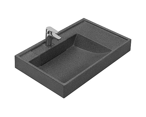 Раковина Aquaton Рейн 80 L 1A72113KRW210 на стиральную машину Графит