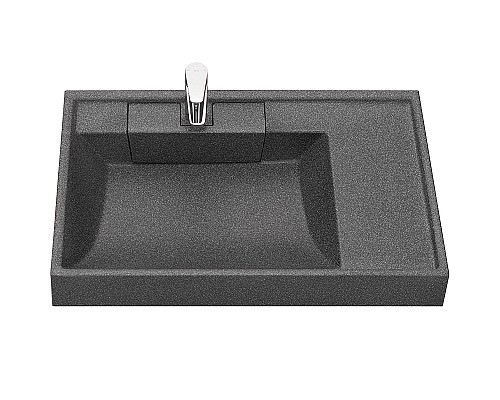 Раковина Aquaton Рейн 80 L 1A72113KRW210 на стиральную машину Графит