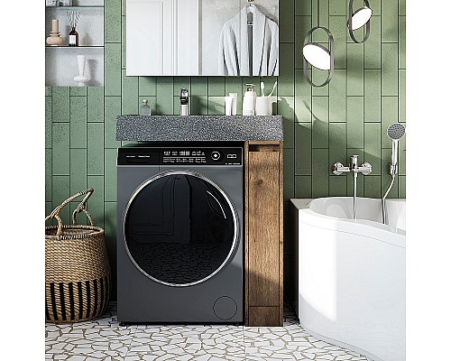 Раковина Aquaton Рейн 80 L 1A72113KRW210 на стиральную машину Графит