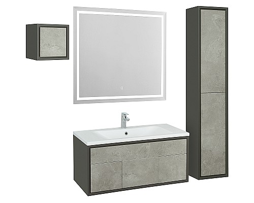 Тумба под раковину Aquaton Уэльс 80 1A267901WA6A0 подвесная Авеллино грей Антрацит