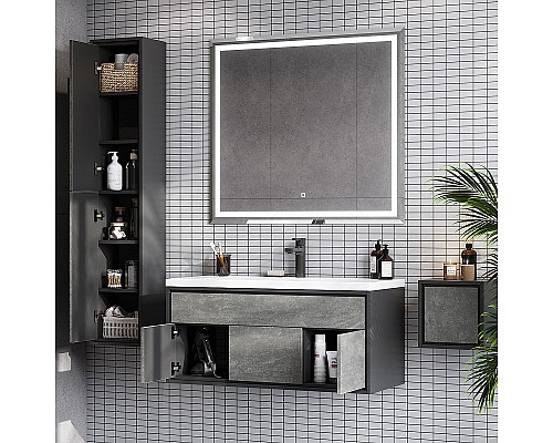 Тумба под раковину Aquaton Уэльс 80 1A267901WA6A0 подвесная Авеллино грей Антрацит