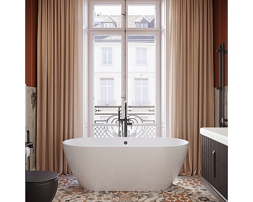 Ванна из искусственного камня STWORKI Берген 180x80 без гидромассажа