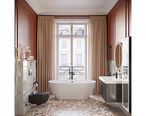 Ванна из искусственного камня STWORKI Берген 180x80 без гидромассажа