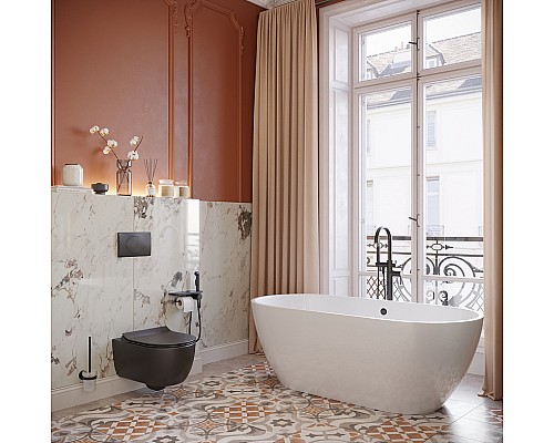 Ванна из искусственного камня STWORKI Берген 180x80 без гидромассажа