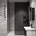 Душевая перегородка STWORKI Берген 100 MV-BE-100-BL-T профиль Черный матовый стекло тонированное