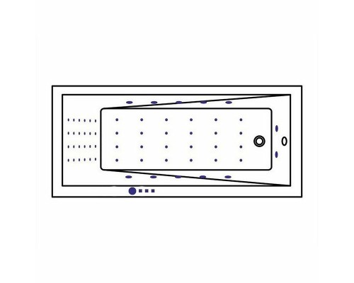 Акриловая ванна Whitecross Wave Slim 170x75 с гидромассажем