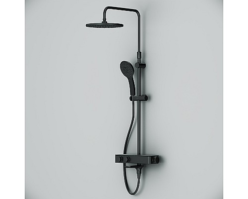 Душевая система AM.PM Inspire V2.0 F0750A522 с термостатом Черная матовая