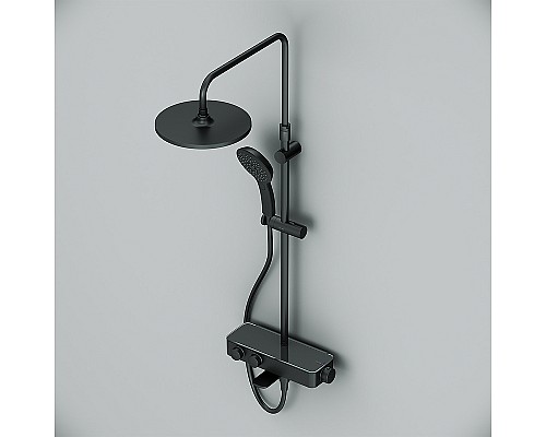 Душевая система AM.PM Inspire V2.0 F0750A522 с термостатом Черная матовая