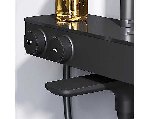 Душевая система AM.PM Inspire V2.0 F0750A522 с термостатом Черная матовая