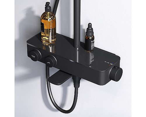 Душевая система AM.PM Inspire V2.0 F0750A522 с термостатом Черная матовая