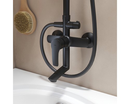 Душевая система Iddis Ray RAYBL3Fi06 Черная матовая