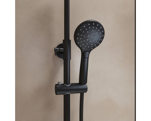 Душевая система Iddis Ray RAYBL3Fi06 Черная матовая