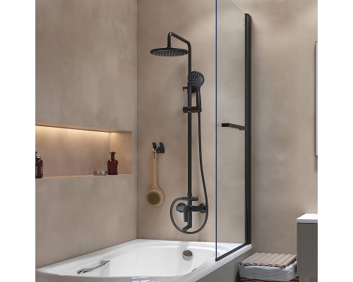 Душевая система Iddis Ray RAYBL3Fi06 Черная матовая