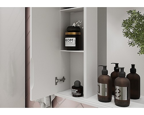 Зеркало со шкафом Volna Adel 60 L zsADEL60.L-01 с подсветкой Белое