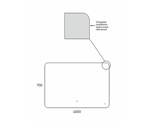 Зеркало Reflection Horizon 1000х700 RF4209HR с подсветкой с бесконтактным выключателем и диммером