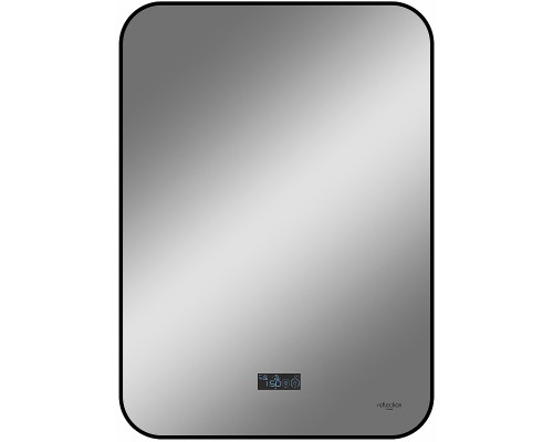 Зеркало Reflection Shadow 600х800 RF5732SH с подсветкой Черное с сенсорным выключателем, диммером, подогревом и часами