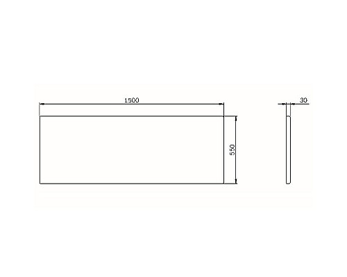 Фронтальная панель для ванны AM.PM Func 150 W84A-150-070W-P Белая