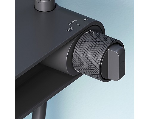 Душевая система AM.PM X-Joy F0785A622 Черная матовая