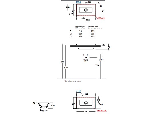 Раковина Globo Stockholm 55 FO056.BI Белая