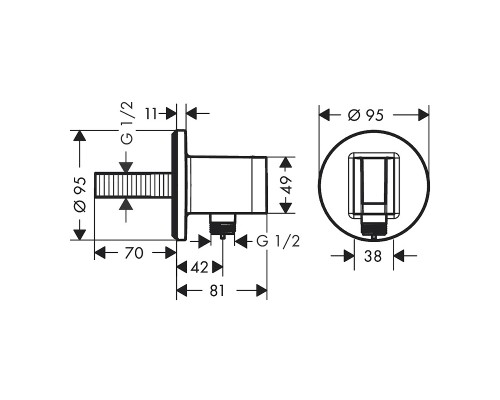 Шланговое подключение Hansgrohe FixFit S Хром