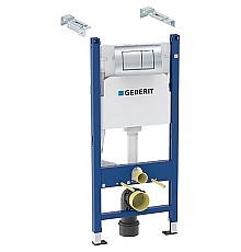 Инсталляция Geberit Delta 458.163.21.1 для унитаза с клавишей смыва Хром глянцевый