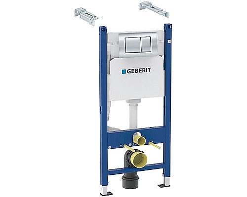 Инсталляция Geberit Delta 458.163.21.1 для унитаза с клавишей смыва Хром глянцевый