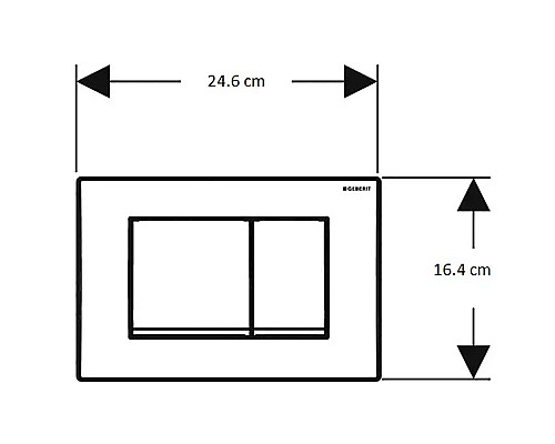 Инсталляция Geberit Delta 458.163.21.1 для унитаза с клавишей смыва Хром глянцевый