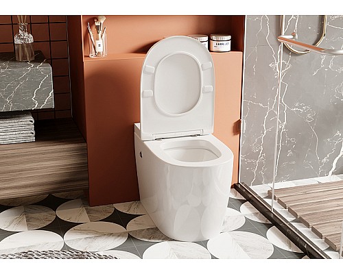 Унитаз Abber Bequem AC1115P приставной с сиденьем Микролифт