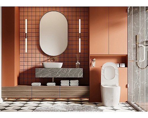 Унитаз Abber Bequem AC1115P приставной с сиденьем Микролифт