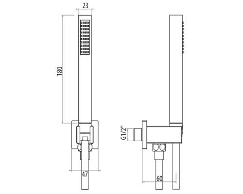 Душевой гарнитур Gattoni Programma Doccia KTQ01/PDNO Черный матовый