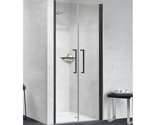 Душевая дверь Novellini Young 90 Y22B87-1H профиль Черный матовый стекло прозрачное