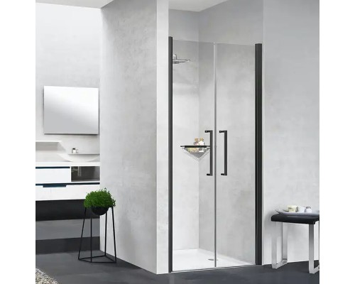 Душевая дверь Novellini Young 90 Y22B87-1H профиль Черный матовый стекло прозрачное