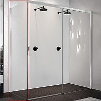 Душевая стенка Novellini Opera 90 L OPEFH89S-1K профиль Хром стекло прозрачное