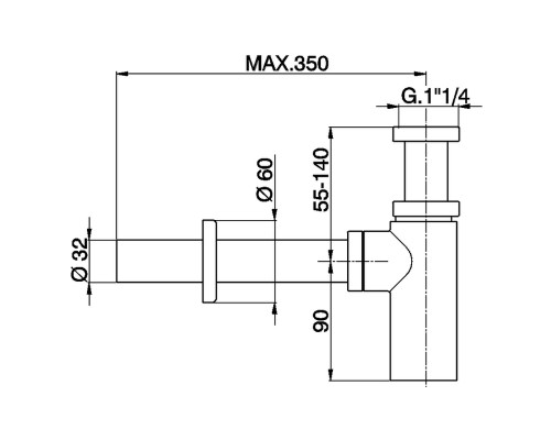 Сифон для раковины Cisal ZA00404221 Хром