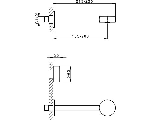 Смеситель для раковины Cisal Slim SM01351040 Черный матовый