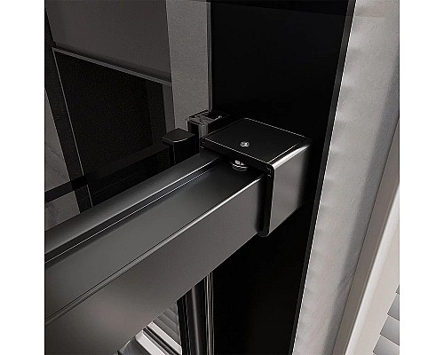 Душевая дверь Veconi Premium Trento PTD-40B 120 PTD40-B-120-01-C4 профиль Черный матовый стекло прозрачное